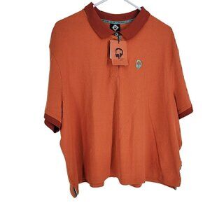 Outdoor Afro + Rei Co-op women's 2XL Polo Shirt Papaya Orange Short Sleeve 28x24